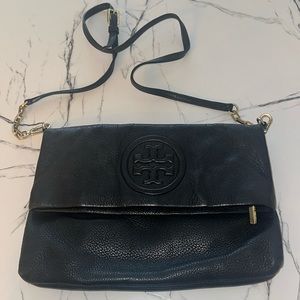 Black leather Tory Burch cross body